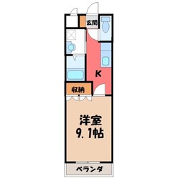 氏家駅 徒歩18分 1階の物件間取画像